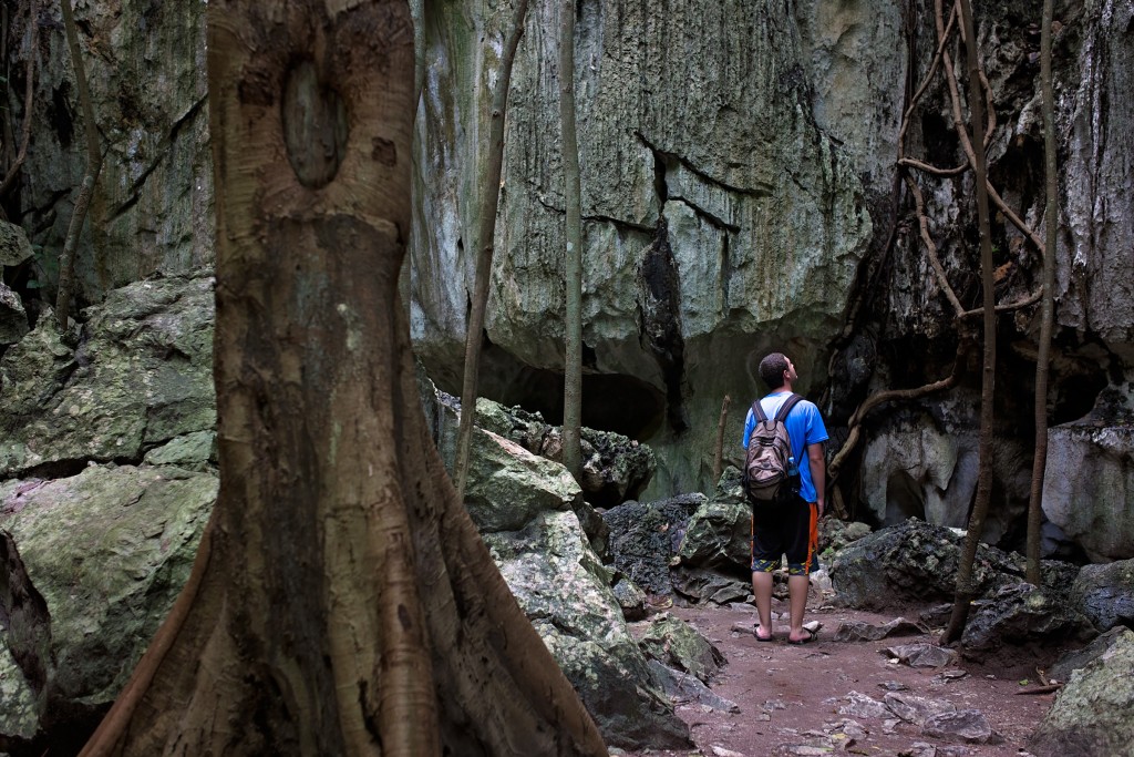 Marveling at the caves of Kep