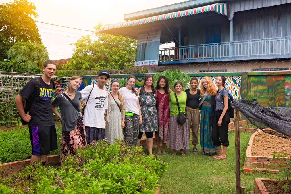 Enjoying the Cambodia Children't Trust Garden