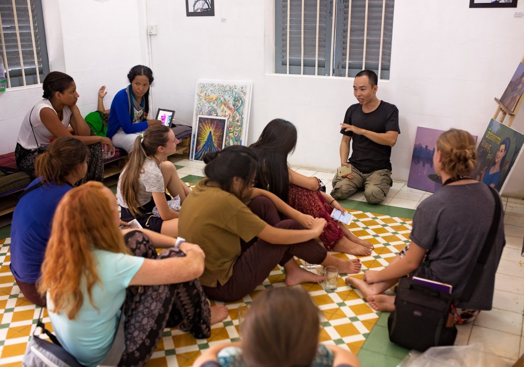 Learning about art education in Cambodia